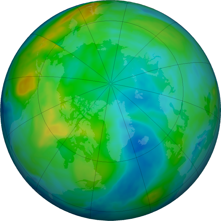 Arctic ozone map for 20 November 2023